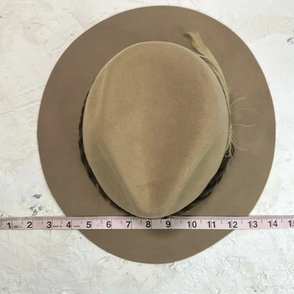 🤍🤍Vintage Wool Fedora Hat with Leather braided band🤍 - Picture 6 of 7
